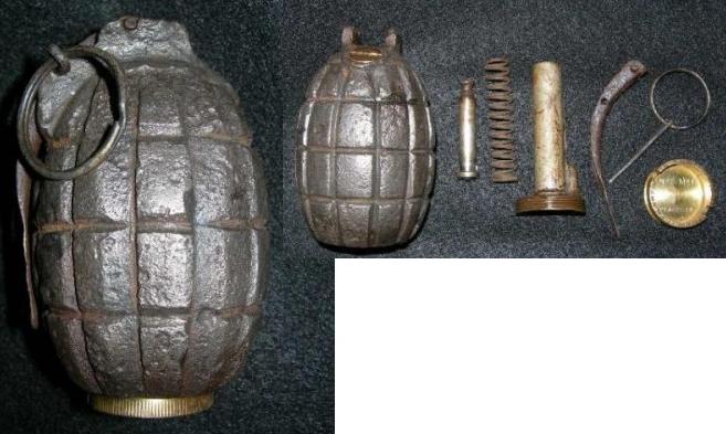 British WW1 Mills No. 5 Mk1 Hand Grenade c. 1915